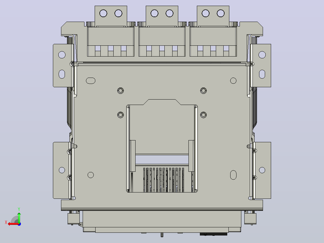 NA1-2000X-630 3P抽屉万能式断路器三维模型202202后视图