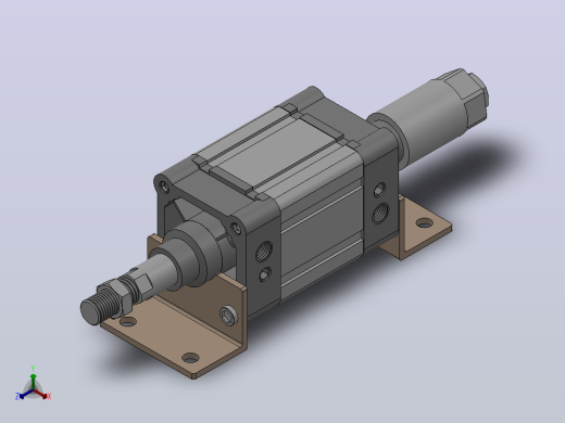 SEJ双轴复动行程可调型气缸SEJ 80×50-50-S正等轴测缩略图