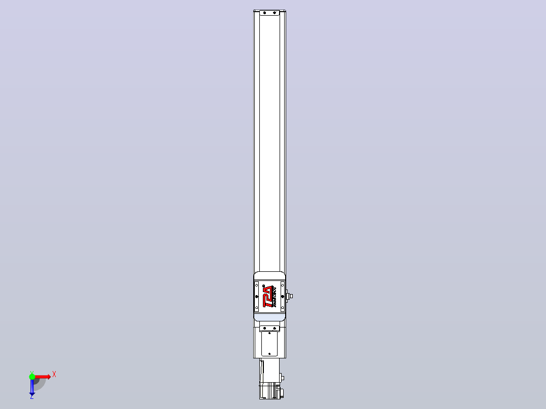 滚珠丝杠直线轴带导轨全封闭TPA-HCR-65S-1610C-L500-M-C-P10-N3俯视图
