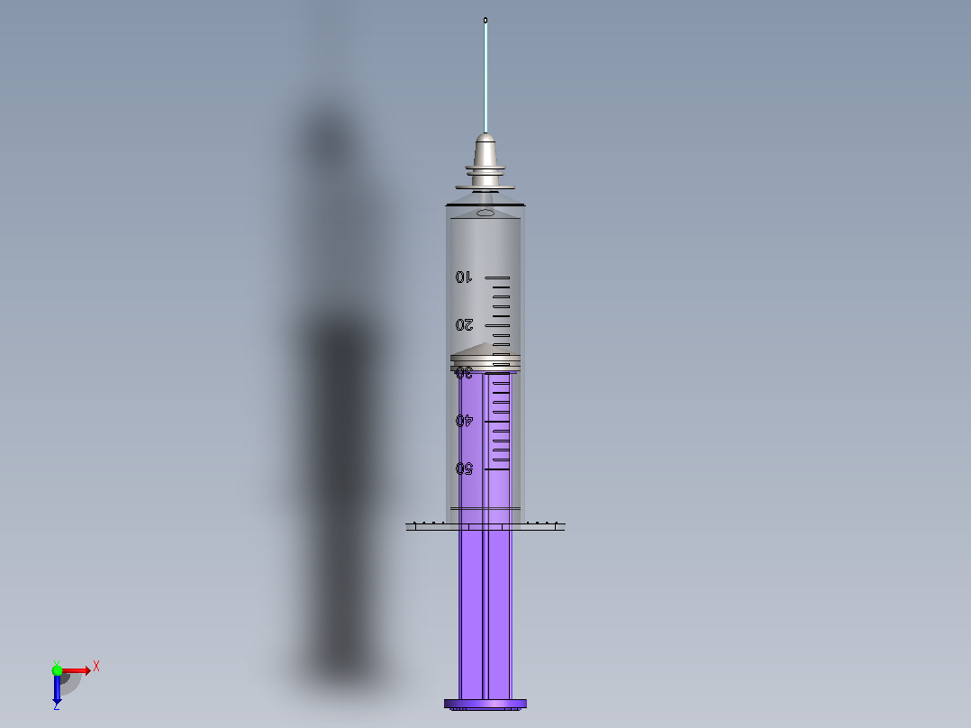 皮下注射器俯视图