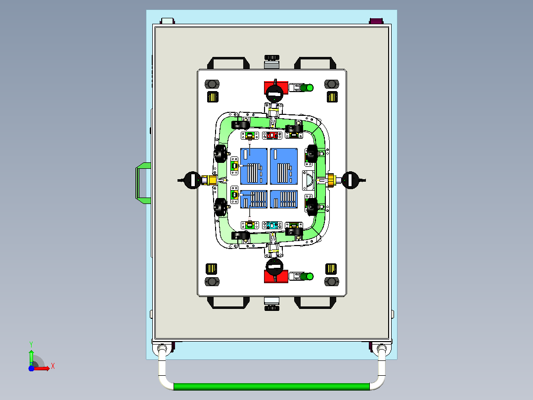 仪表板饰盖-检具设计方案前视图