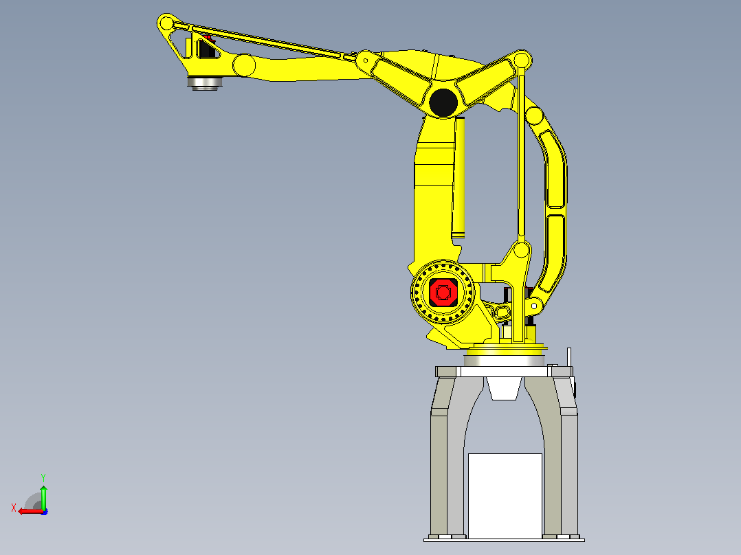 发那科M410iB-300三维模型图纸后视图