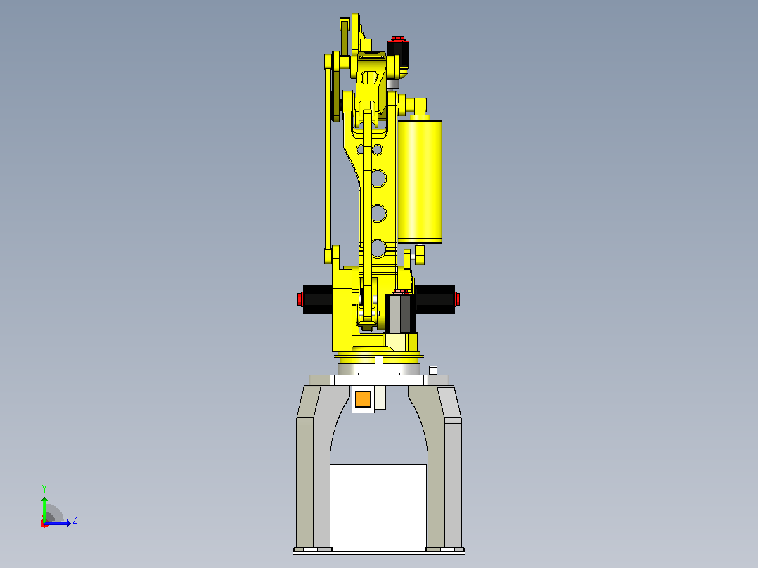 发那科M410iB-300三维模型图纸左视图