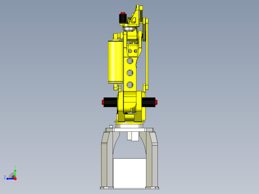 发那科M410iB-300三维模型图纸右视缩略图