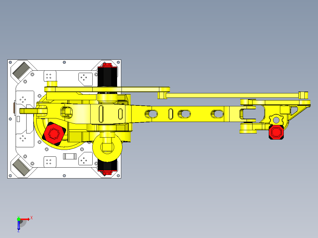 发那科M410iB-300三维模型图纸俯视图