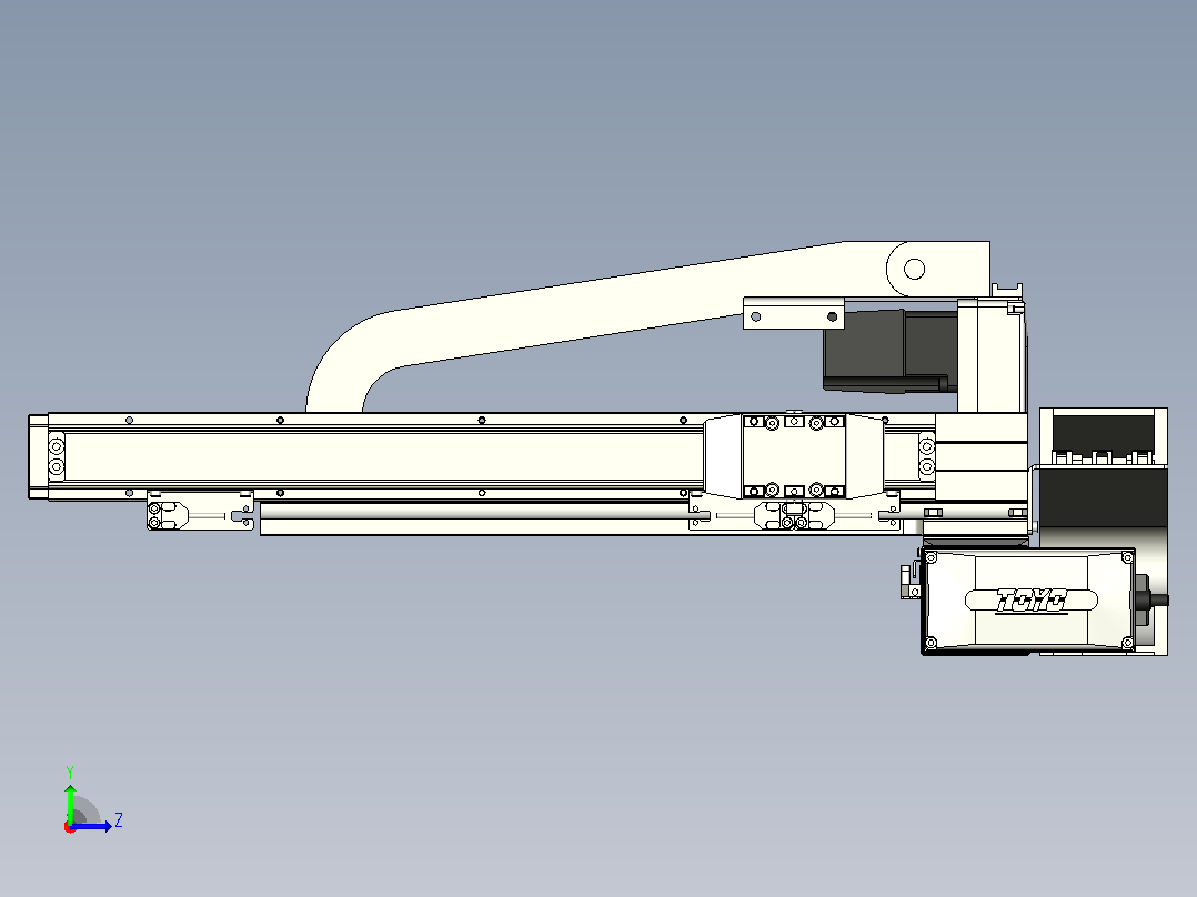 XYGT210-A2-800-300-M-C-0001丝杆模组 XY悬臂 负载2-5KG 内嵌式 XYGT210-A2 替换TOYO直线模组左视图