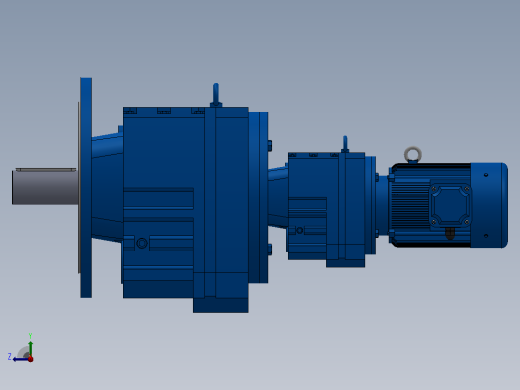 RF107R77法兰轴伸式组合型斜齿轮减速机RF107R77-Y0.55-4P-80-M1-0°-Φ450右视缩略图