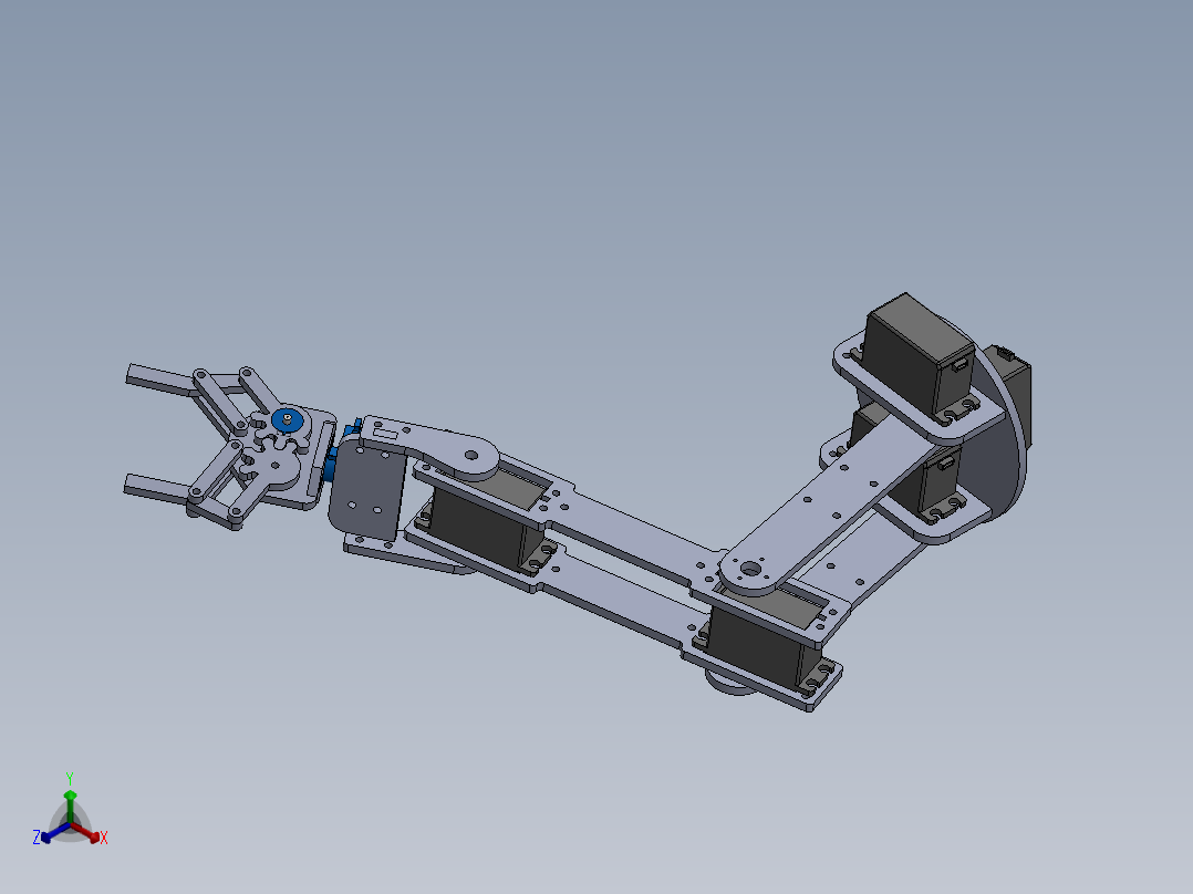 乌斯曼机械臂正等轴测图
