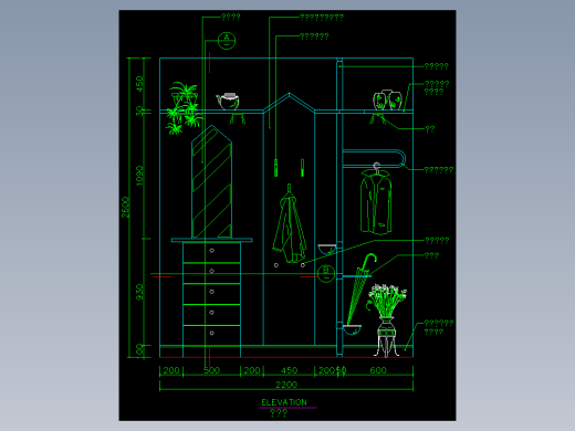 家装类CAD图块(四)-FH01039A
