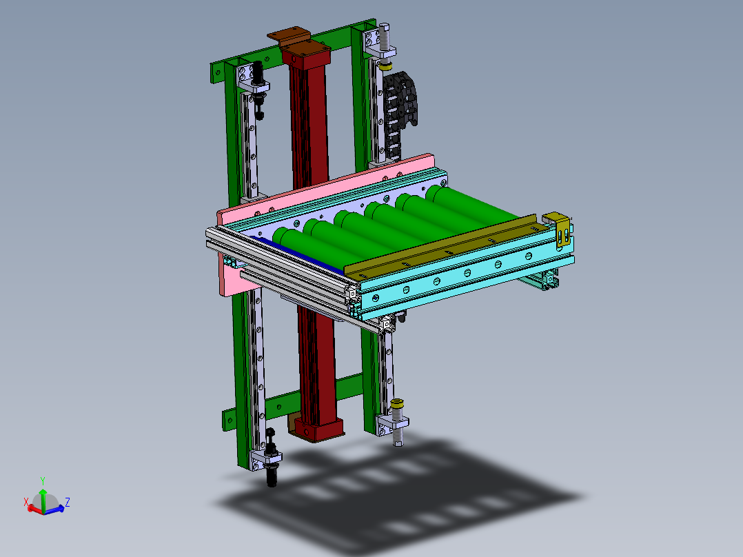 电动辊筒驱动的升降式滚筒输送机sw2017可编辑