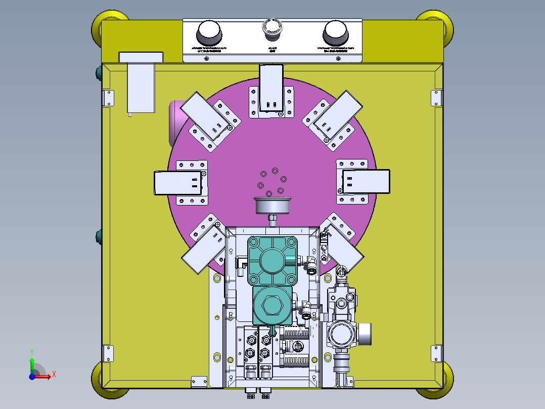 F137+电源插头芯多工位气液增压铆压机前视图
