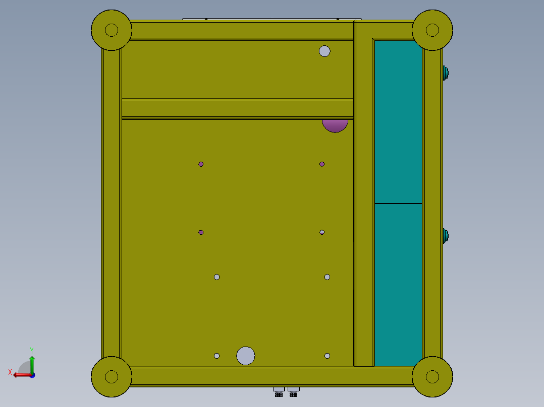 F137+电源插头芯多工位气液增压铆压机后视图