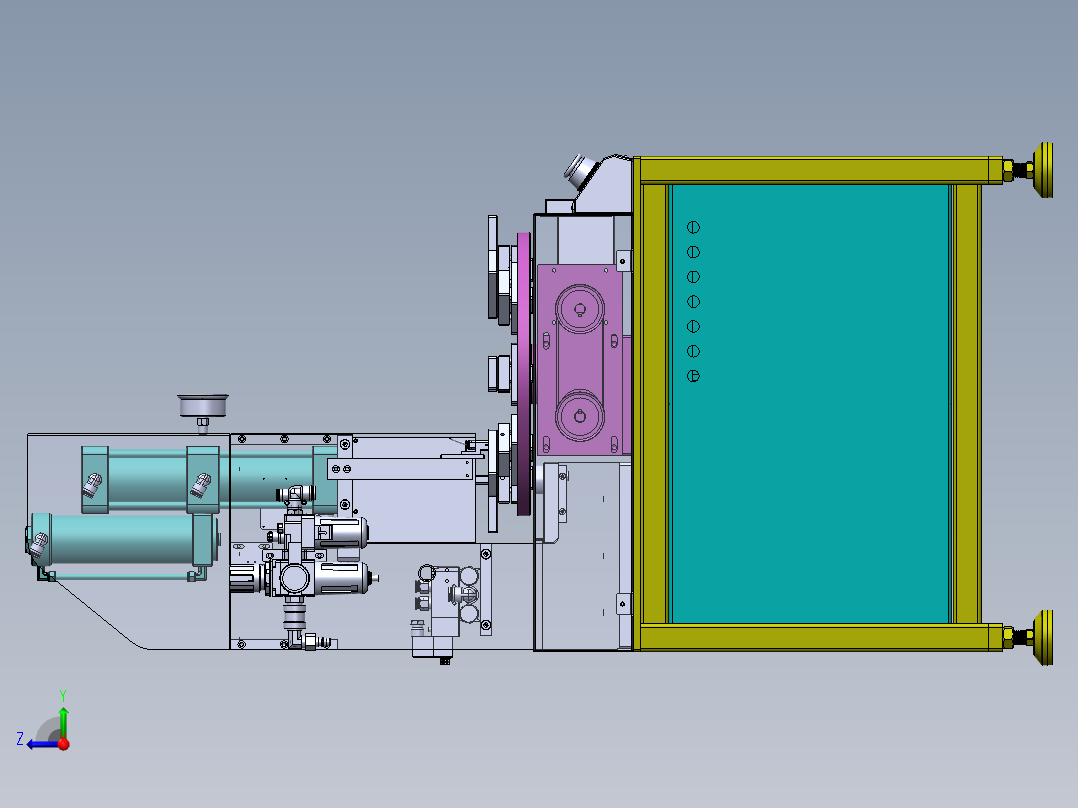 F137+电源插头芯多工位气液增压铆压机右视图