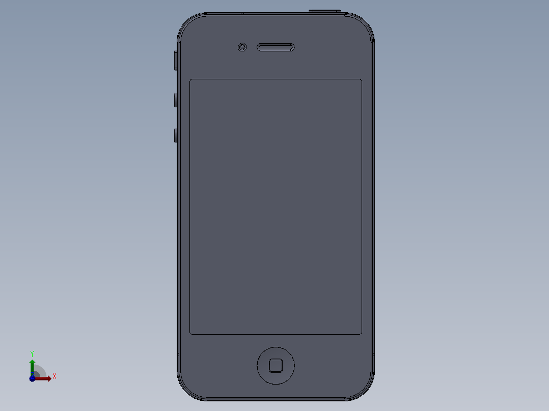 solidworks iphone4模型前视图