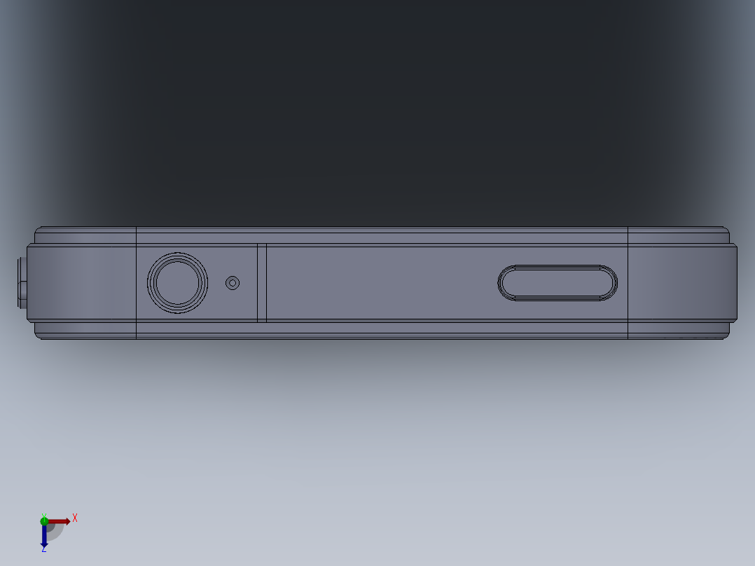 solidworks iphone4模型俯视图