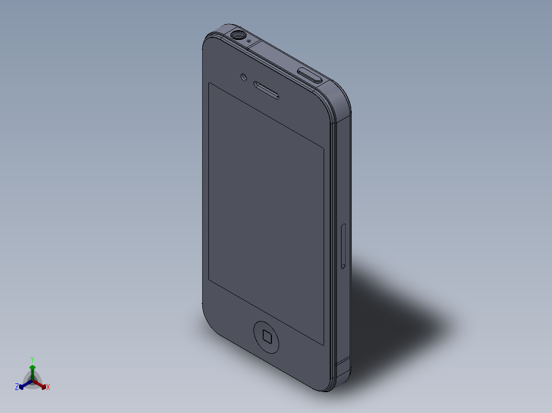 solidworks iphone4模型正等轴测图