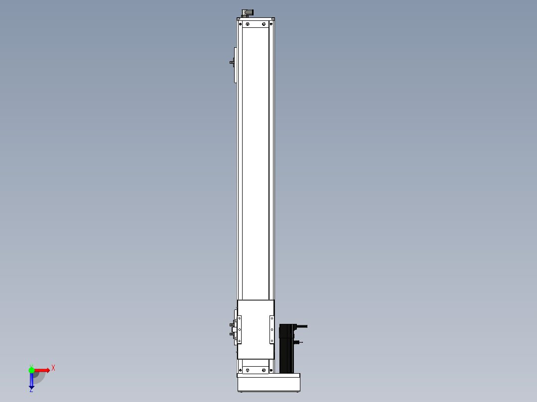 Toyo东佑达直线模组-ECH12-750-BL-100W+煞車俯视图