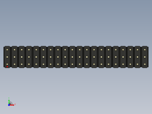 彩色公头100mil（2.54mm）系列-DS1021_black_3x20p_100mil_Type1_rev1.0前视缩略图