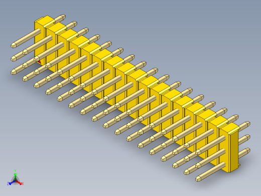 彩色公头100mil（2.54mm）系列-DS1021_yellow_3x17p_100mil_Type1_rev1.0