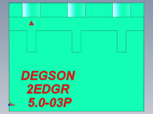 DEGSON 2EDG 系列 5.0mm 可插拔接线端子组-2EDGR-5.0-03P-14-00AH前视缩略图