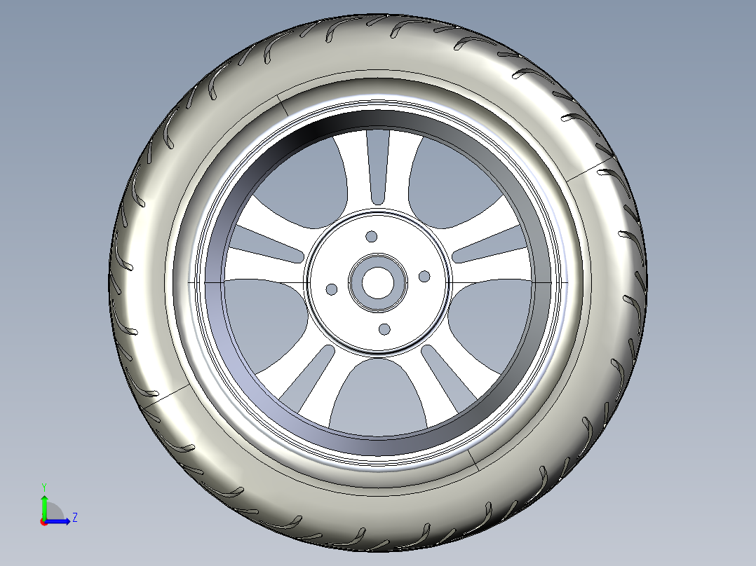 195-50-R15车轮和轮胎总成15英寸轮辋左视图