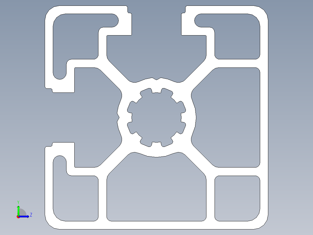 型材-BR 45X45L 2NVS KJN992402.STEP左视图