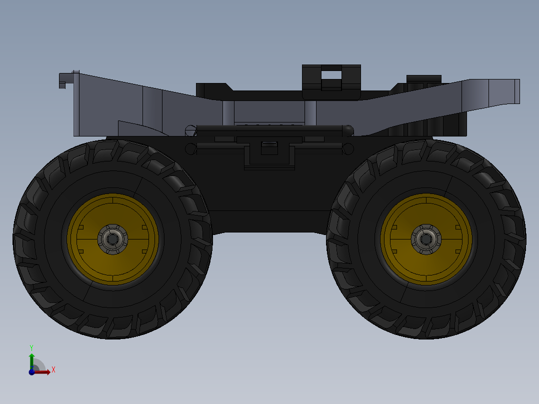 TAMIYA迷你四轮驱动遥控模型车前视图