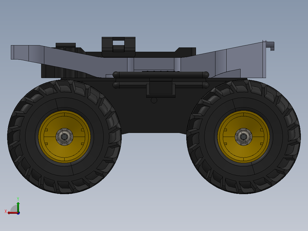 TAMIYA迷你四轮驱动遥控模型车后视图