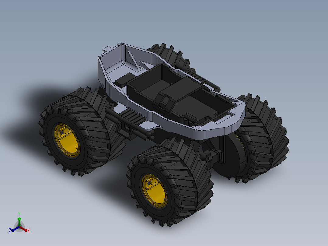 TAMIYA迷你四轮驱动遥控模型车正等轴测图