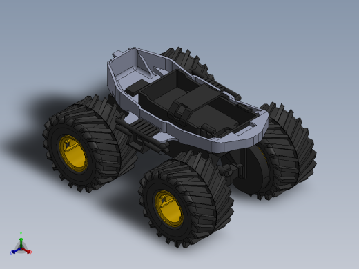 TAMIYA迷你四轮驱动遥控模型车正等轴测缩略图