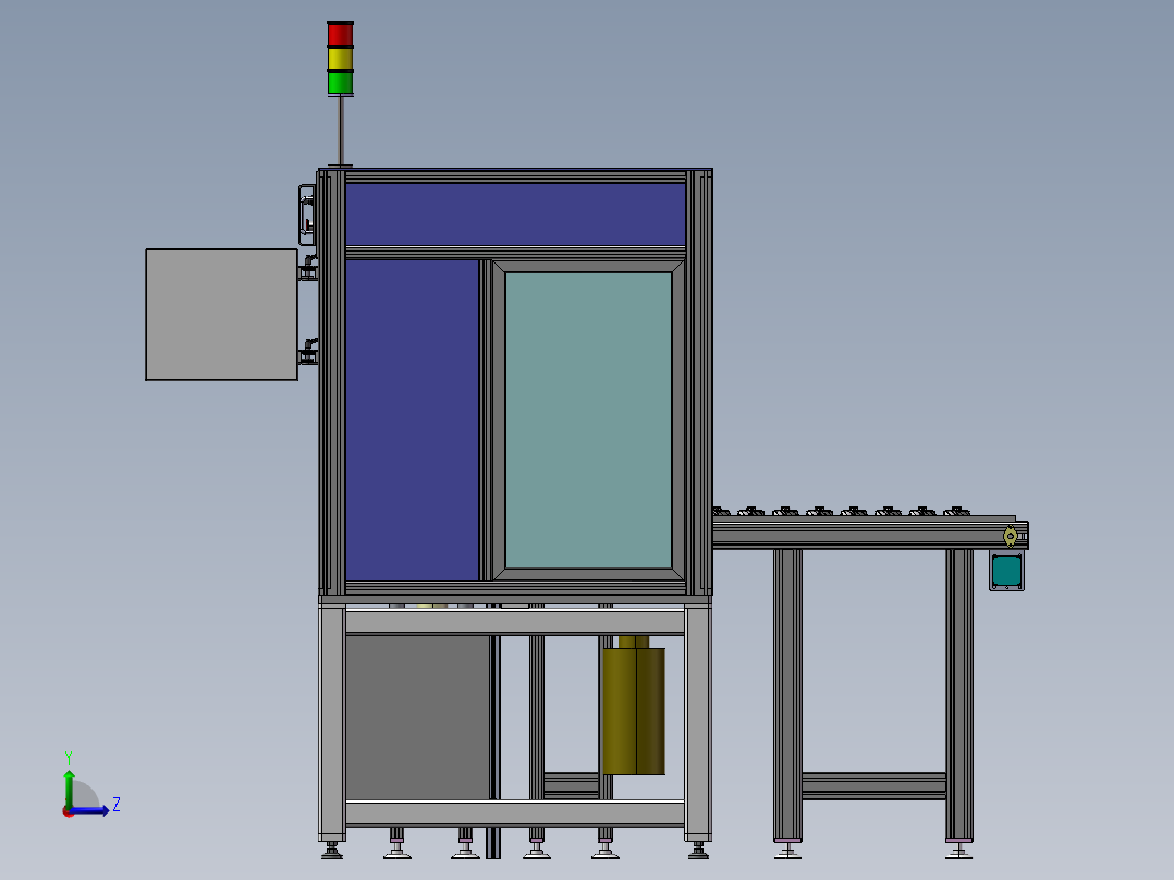 B16_自动打标检测机台左视图