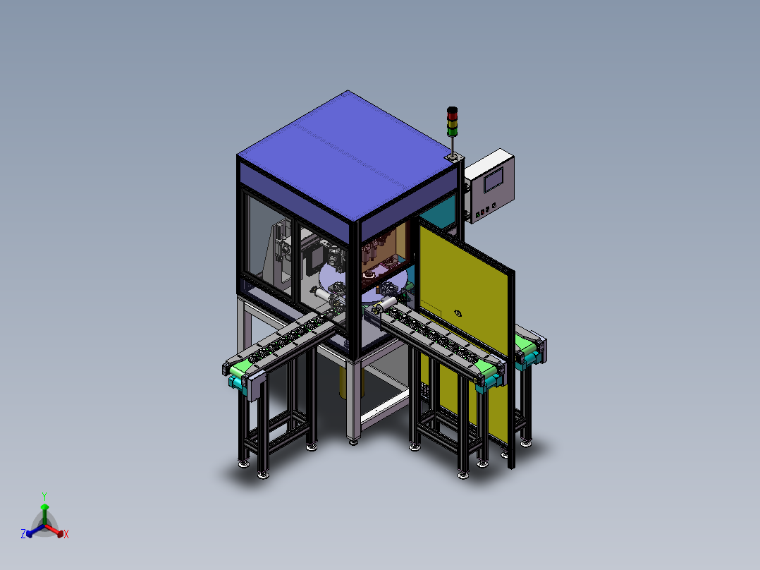 B16_自动打标检测机台正等轴测图