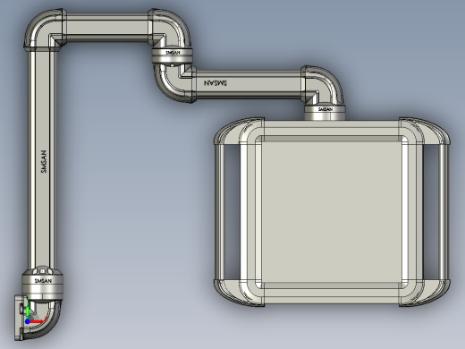 向下垂直墙座+转角+转角+中间连接器+90度箱体连接器+控制箱前视缩略图