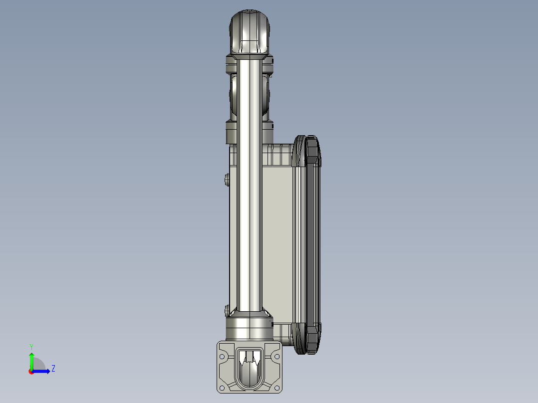向下垂直墙座+转角+转角+中间连接器+90度箱体连接器+控制箱左视图