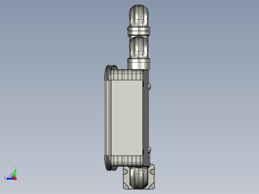 向下垂直墙座+转角+转角+中间连接器+90度箱体连接器+控制箱右视缩略图