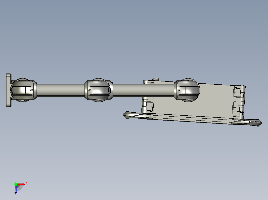 向下垂直墙座+转角+转角+中间连接器+90度箱体连接器+控制箱俯视图