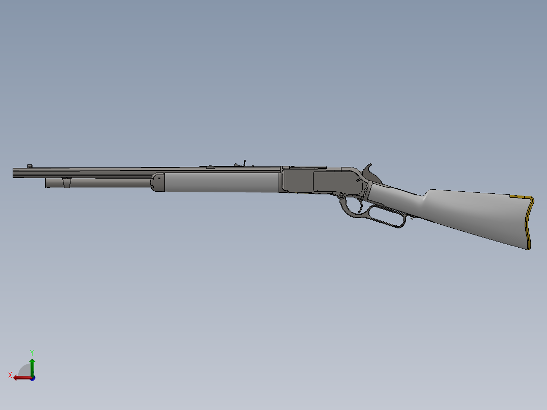 温彻斯特1876卡宾枪后视图