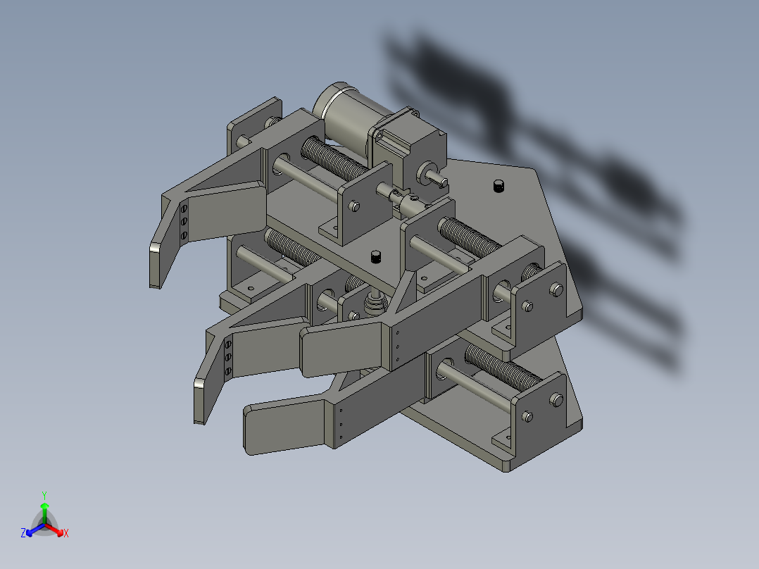 气缸驱动爬杆机器人的设计含三维正等轴测图