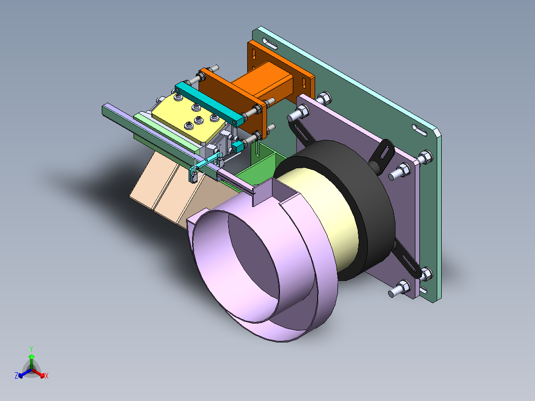 振动盘 外直径300 带直线送料器 200逆正等轴测图