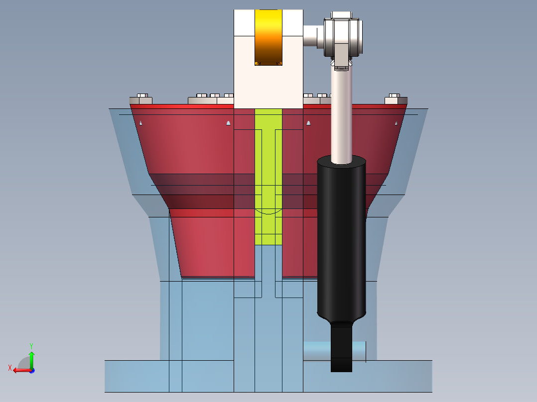 液压卡瓦后视图