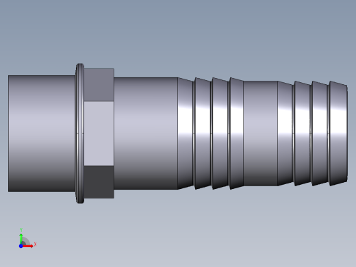 25AFV BSP软管接头的阳螺纹端前视缩略图