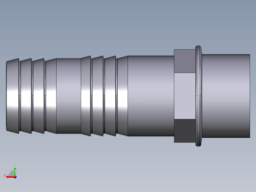 25AFV BSP软管接头的阳螺纹端后视缩略图