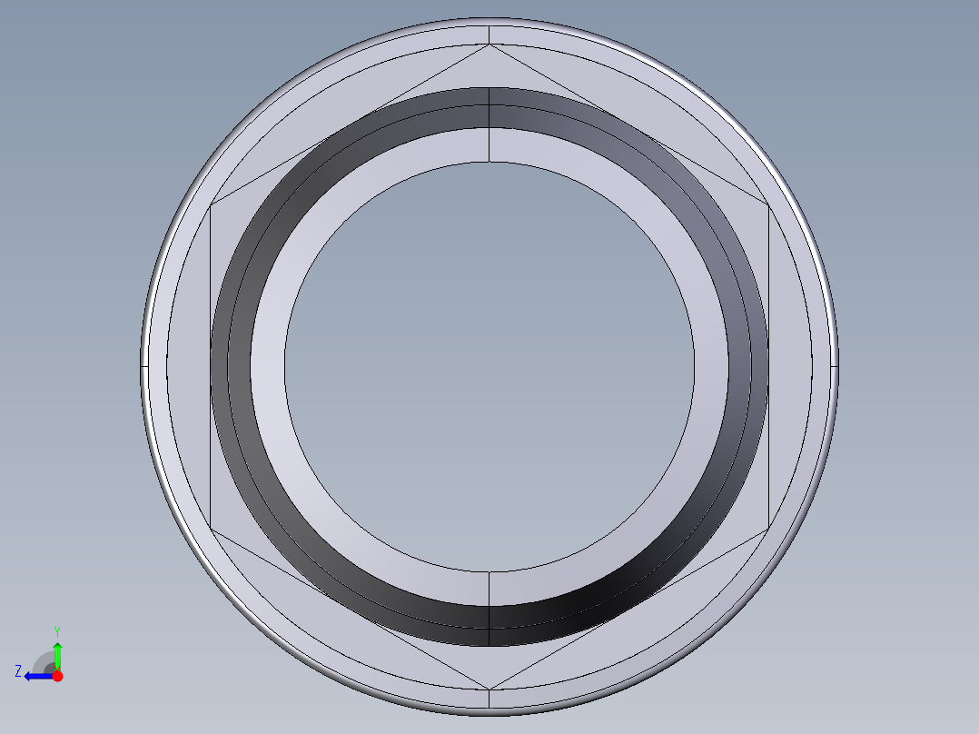 25AFV BSP软管接头的阳螺纹端右视图