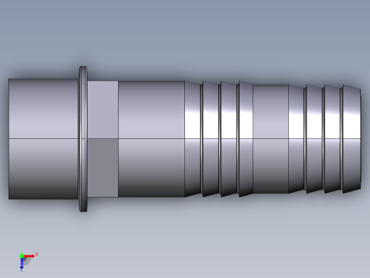 25AFV BSP软管接头的阳螺纹端俯视缩略图