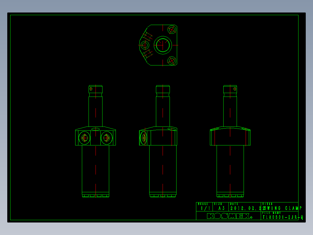 KOSMEKTLA0801-2JR-Q多系列多零件图纸模型