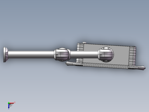向下固定底座+中间连接器+转角+箱体连接器+控制箱俯视缩略图