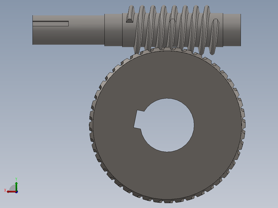 齿轮啮合 (122)后视图