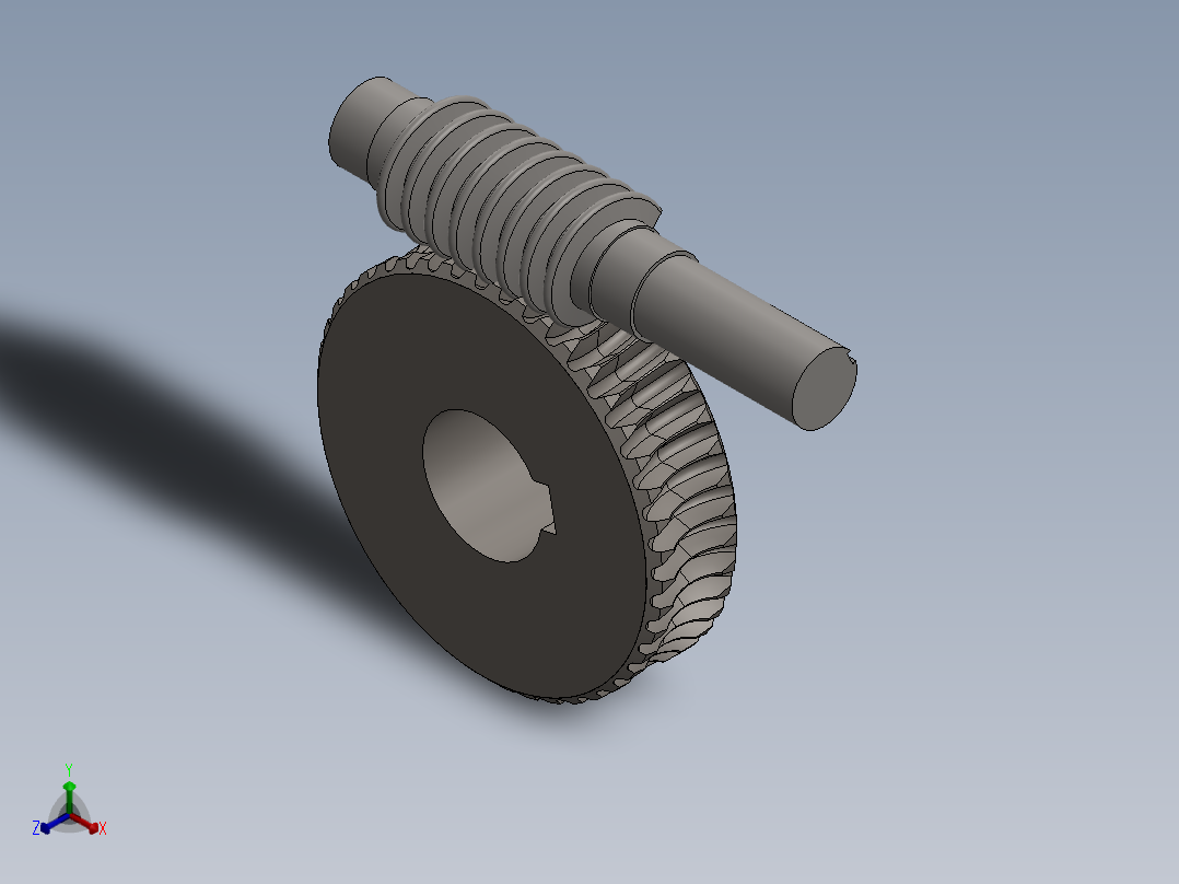 齿轮啮合 (122)正等轴测图