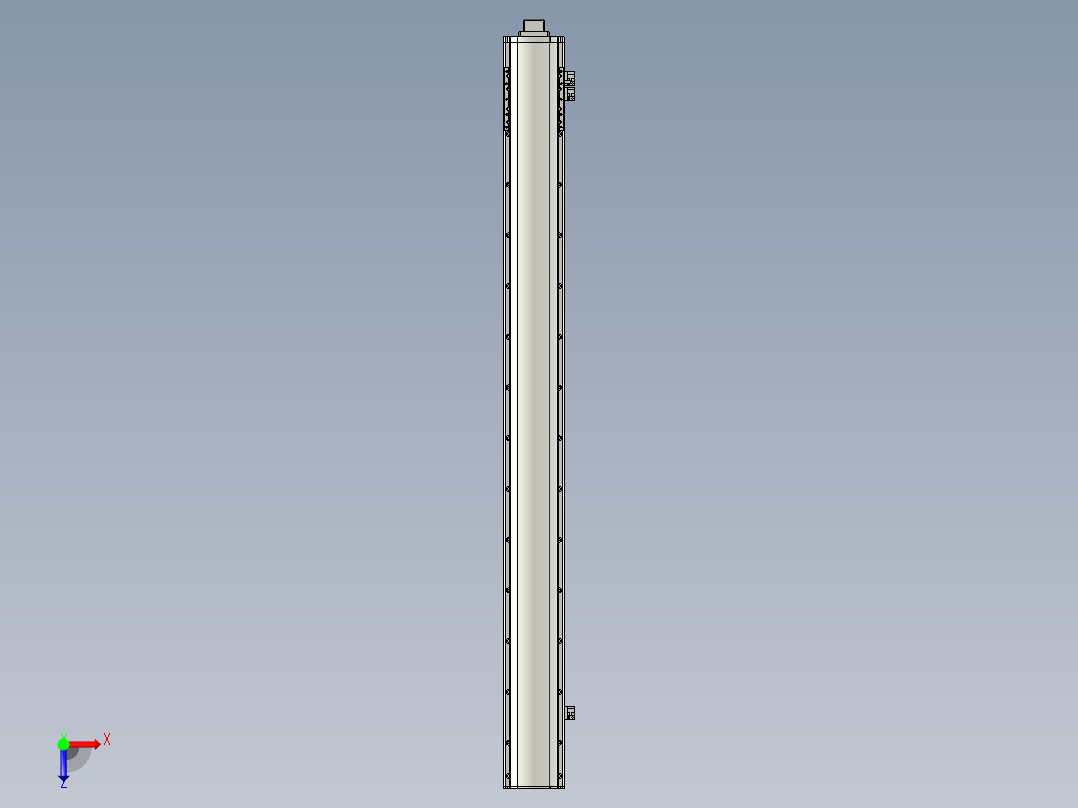 半封闭丝杆滑台MT120BS.L#.1250.BM.P40.C3俯视图