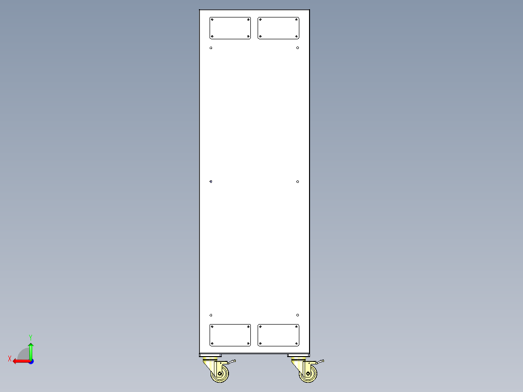 配电箱电控箱后视图